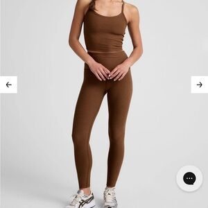 Beyond Yoga set in bold mocha heather